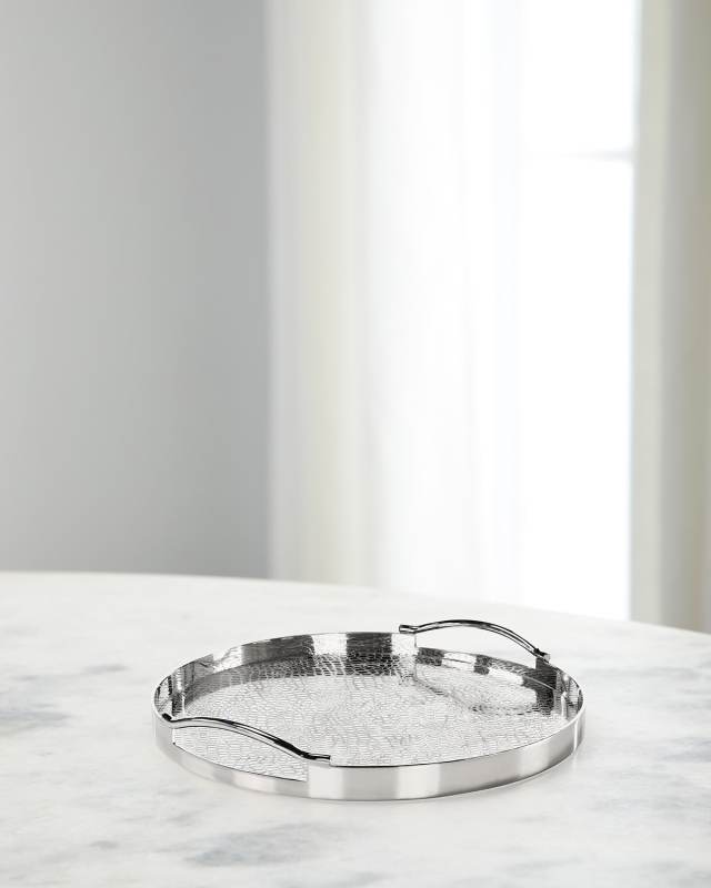 Silver Serpent Tray, Small Round